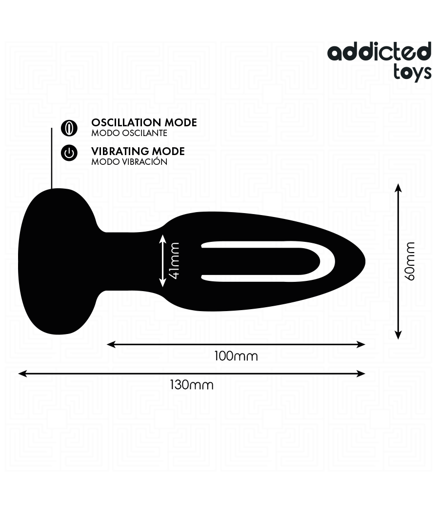 ADDICTED TOYS - ANAL PLUG WITH VIBRATING TONGUE AND REMOTE CONTROL