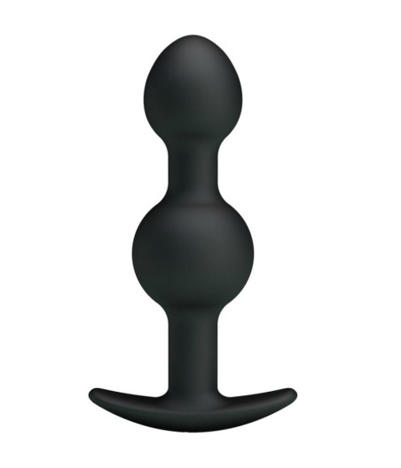 PRETTY LOVE - BOLAS ANAIS DE SILICONE DE ESTIMULAO ESPECIAL 10.3 CM PRETO