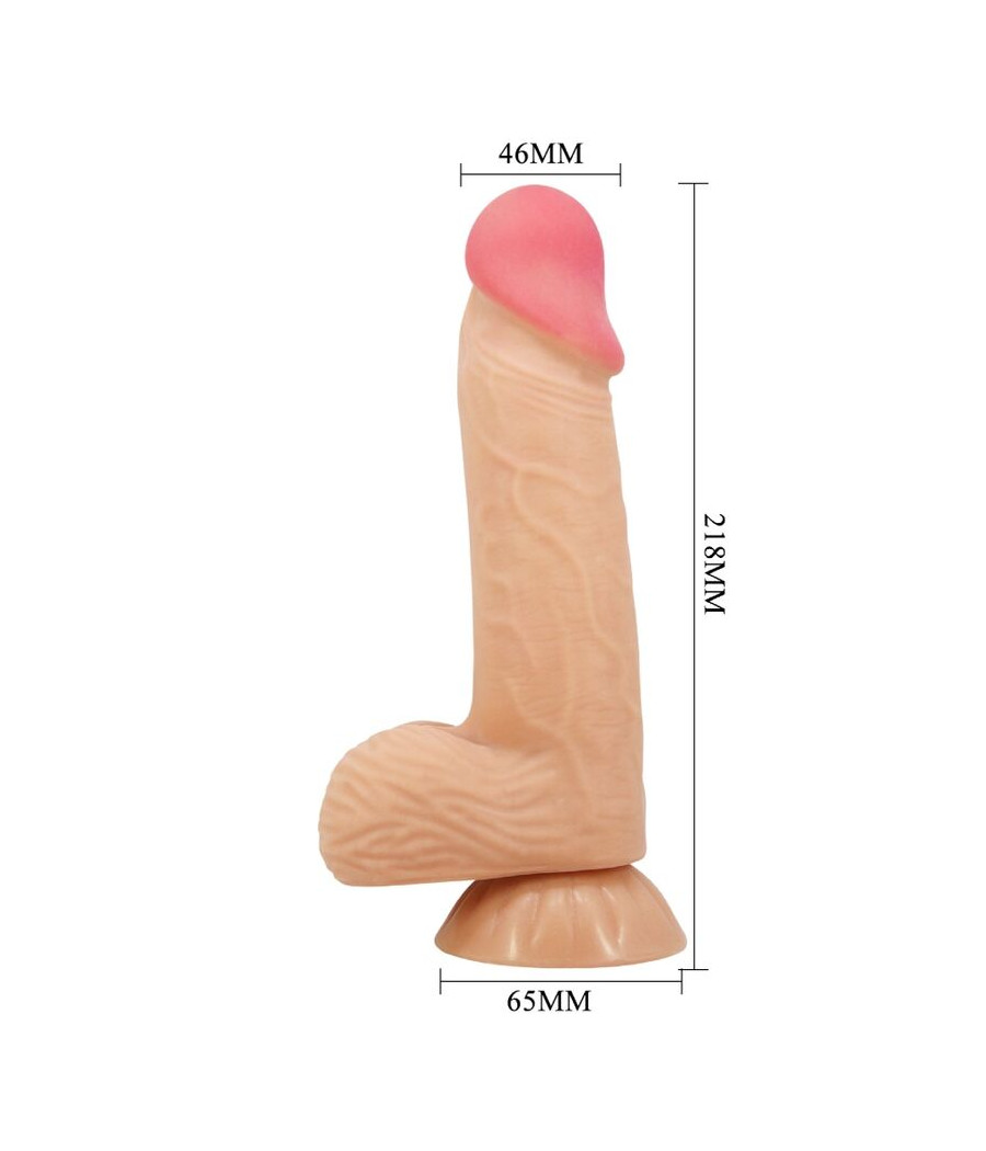 PRETTY LOVE - SÉRIE SLIDING SKIN DILDO REALÍSTICO COM VENTOSA DESLIZANTE PELE 20,6 CM