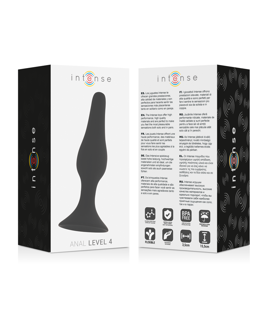 INTENSE - ANALE LIVELLO 4 15,5 CM NERO