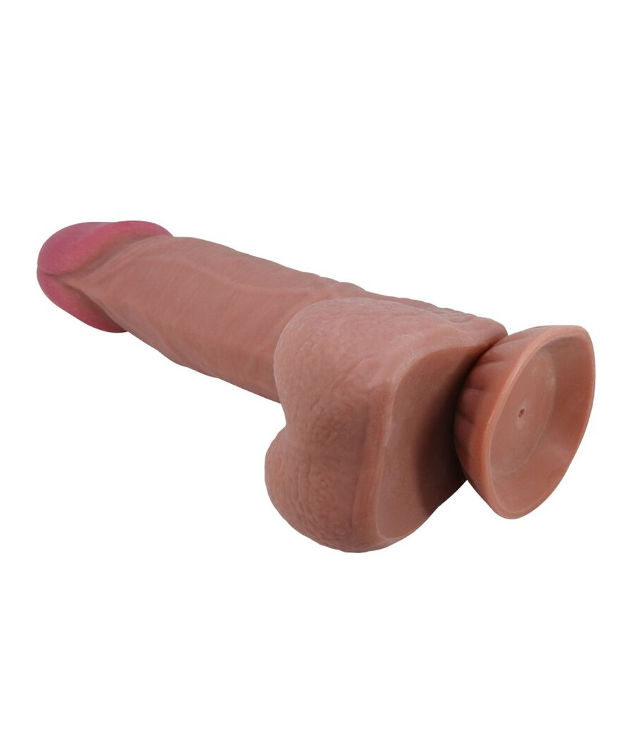 PRETTY LOVE - SLIDING SKIN SERIES DILDO REALÍSTICO CON VENTOSA PIEL DESLIZANTE MORENO 20.6 CM