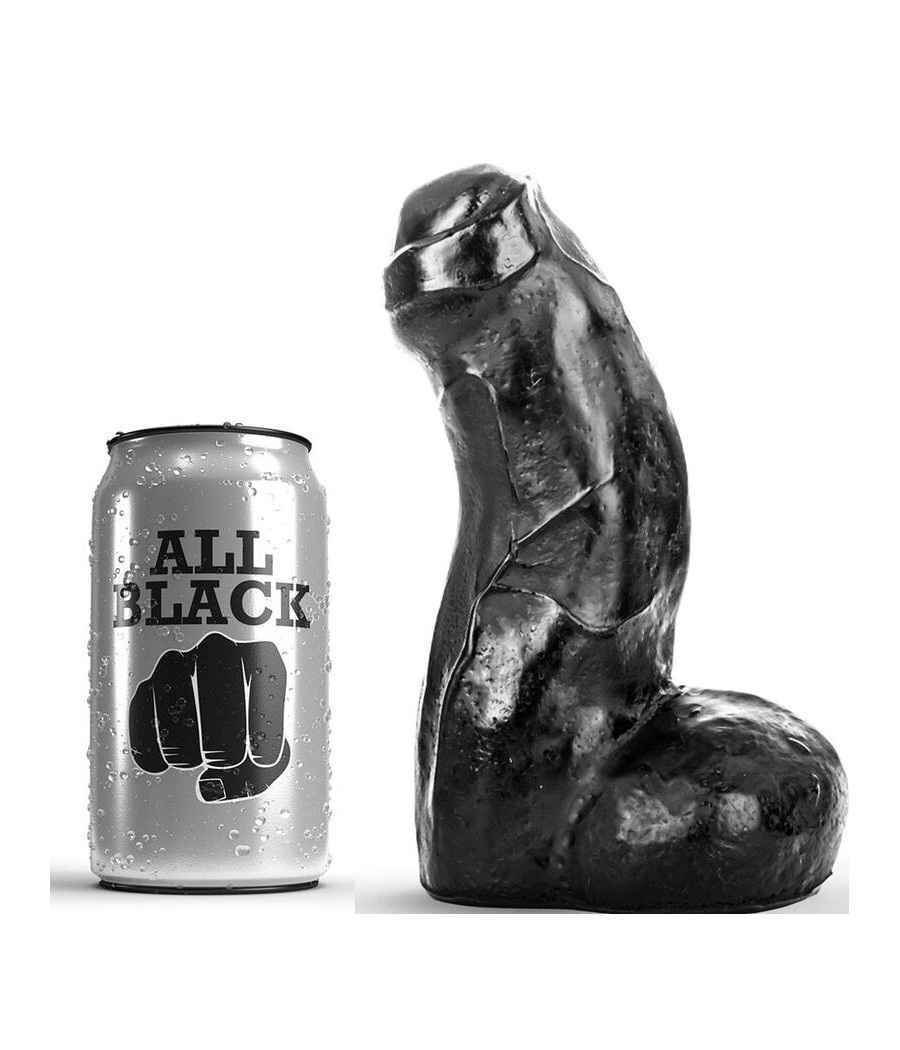 ALL BLACK - DONG REALISTA PRETO 17 CM
