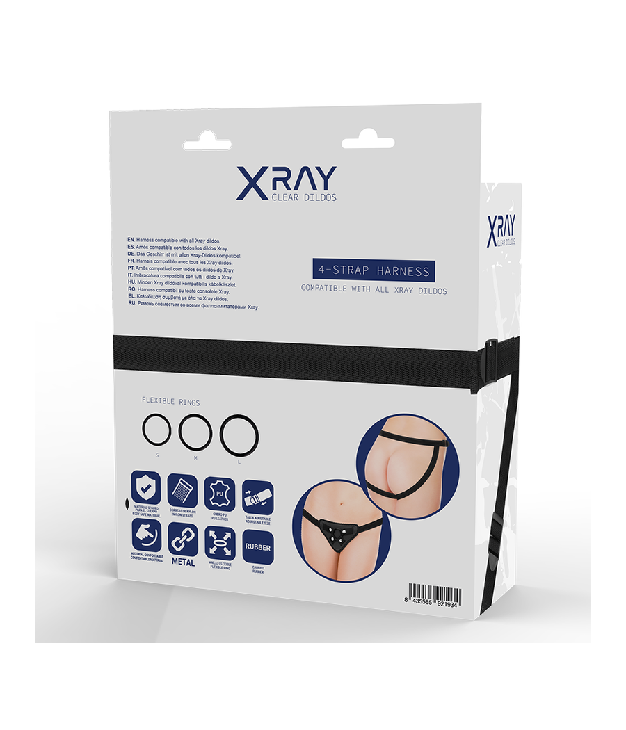 X RAY - HARNAIS RADIO AVEC ANNEAUX EN SILICONE