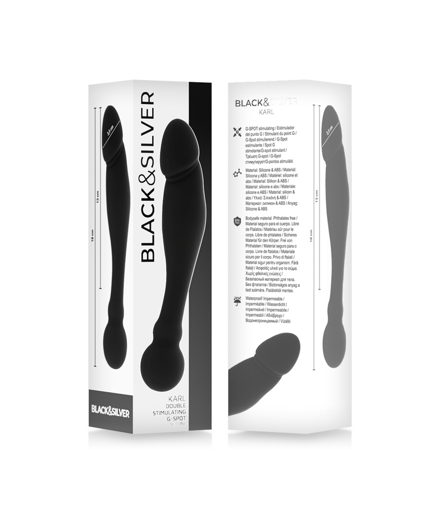 BLACK&SILVER - KARL DILDO ESTIMULADOR PUNTO G 18 CM