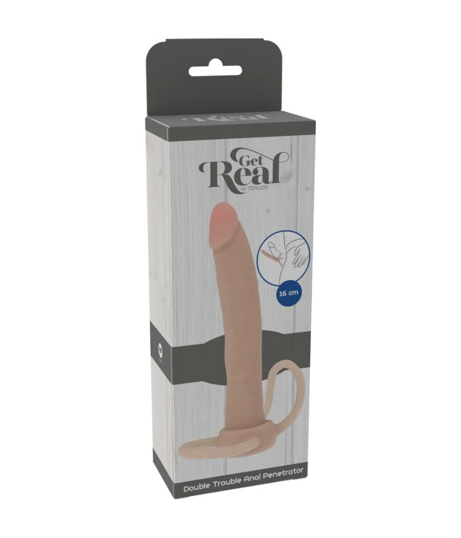 GET REAL - DOUBLE TROUBLE PENETRADOR ANAL SILICONA 16 CM