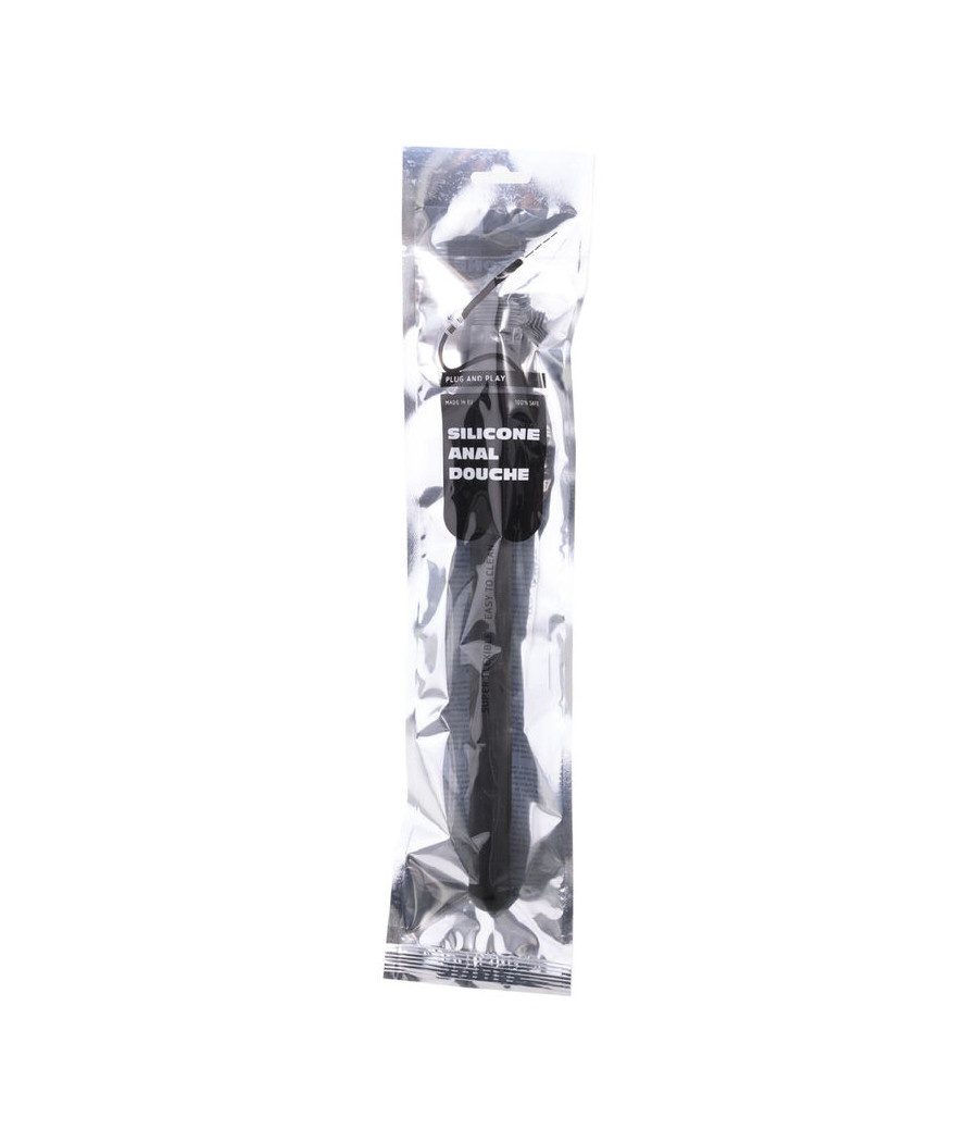ALL BLACK - ROLHA DE SISTEMA DE SILICONE ANAL PARA CHUVEIRO 27 CM