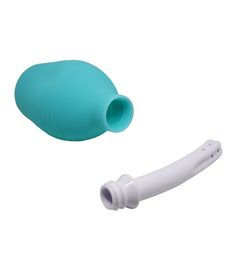 MR PLAY - DOUCHE EN CAOUTCHOUC BLEU POIRE ANAL