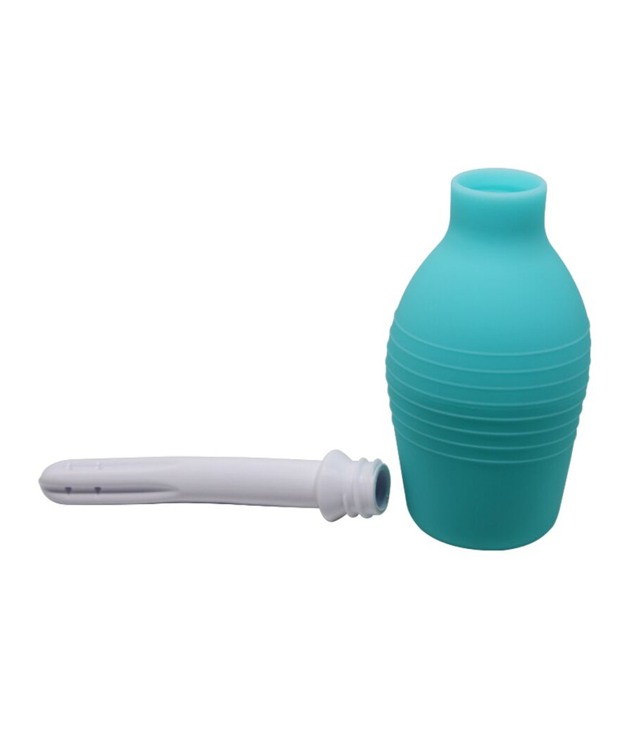 MR PLAY - DOUCHE EN CAOUTCHOUC BLEU POIRE ANAL