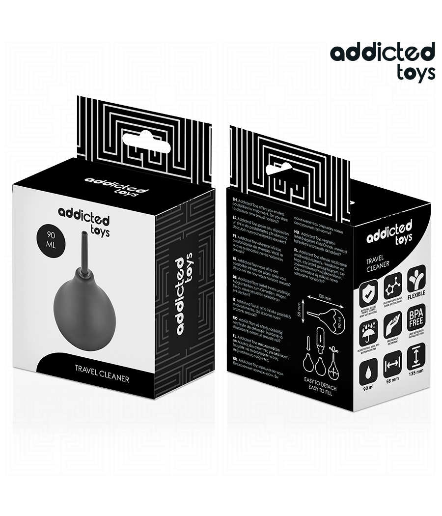 ADDICTED TOYS - LIMPADOR ANAL DE VIAGEM TAMANHO S 90 ML