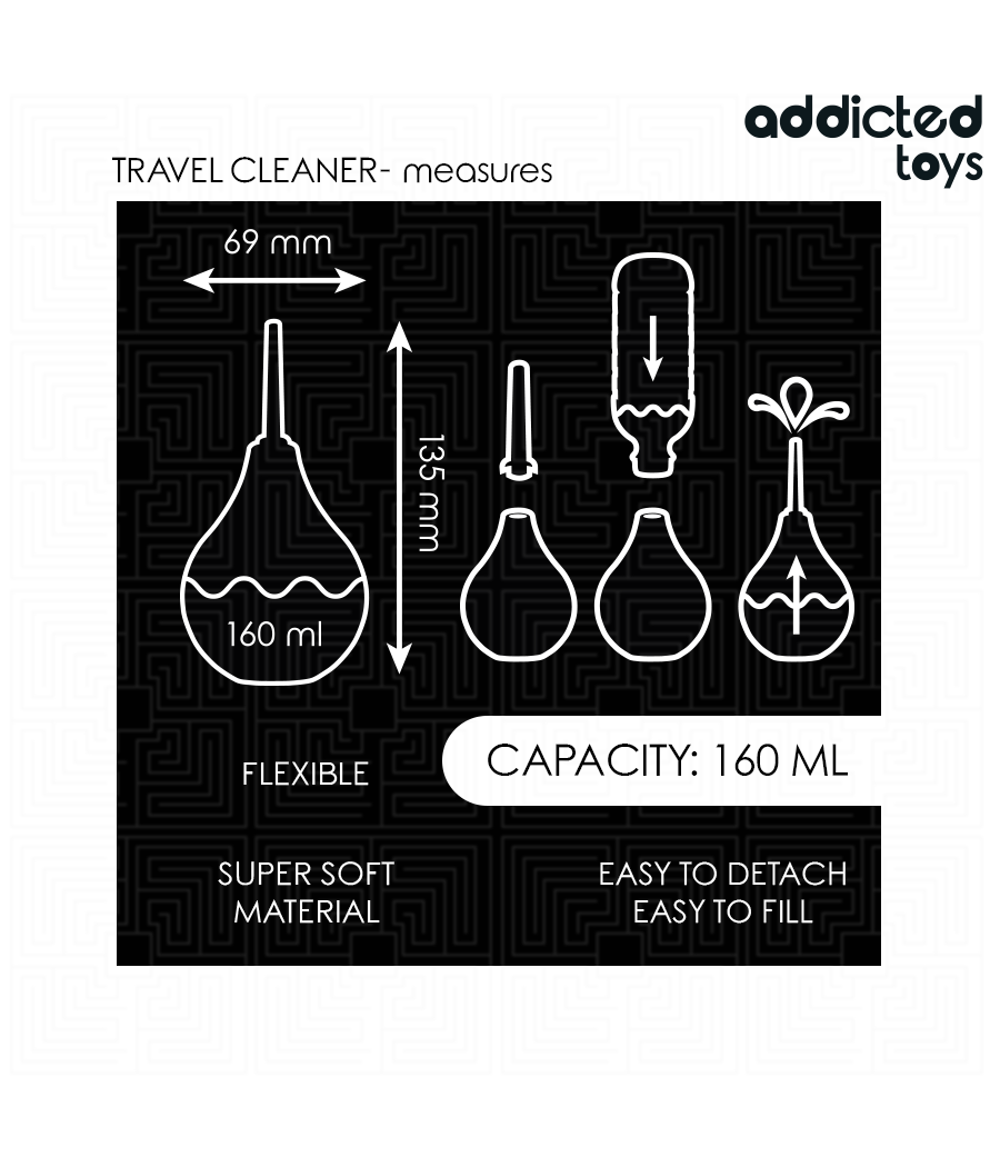 ADDICTED TOYS - DETERGENTE ANALE DA VIAGGIO TAGLIA M 160 ML