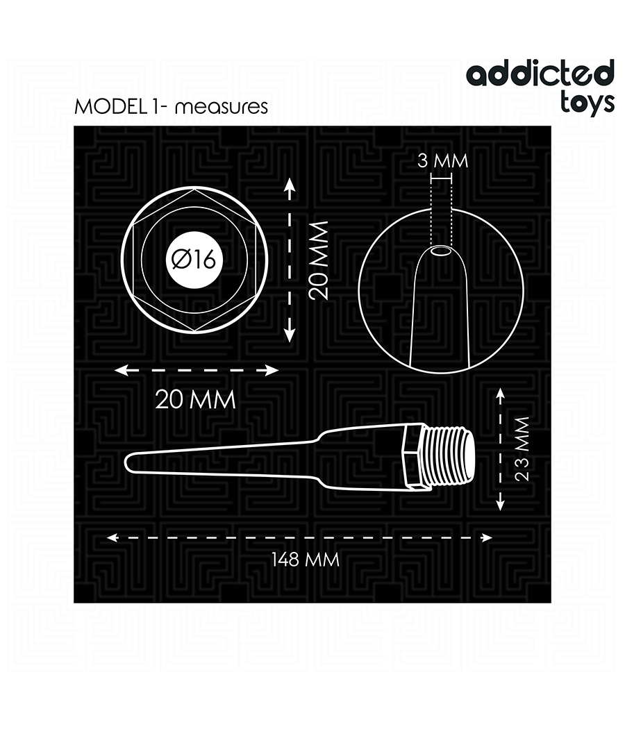ADDICTED TOYS - PULITORE ANALE CON ADATTATORE UNIVERSALE MODELLO 1