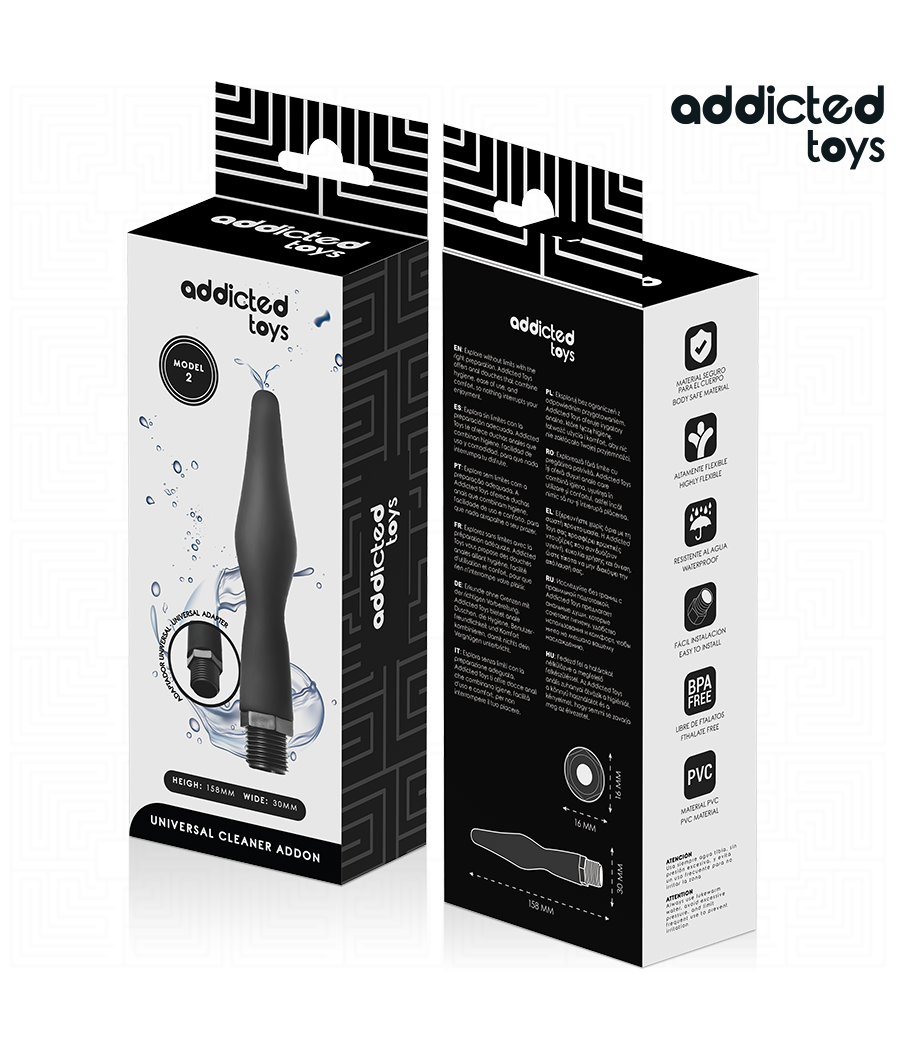 ADDICTED TOYS - PULITORE ANALE CON ADATTATORE UNIVERSALE MODELLO 2