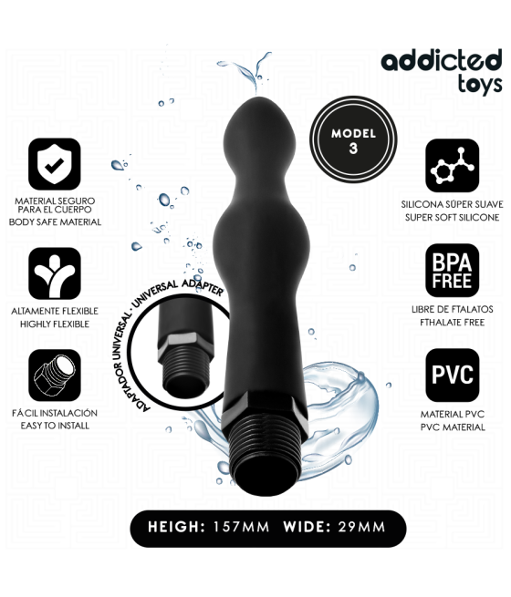 ADDICTED TOYS - ANAL CLEANER WITH UNIVERSAL ADAPTER MODEL 3