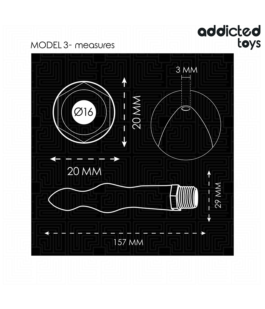 ADDICTED TOYS - ANAL CLEANER WITH UNIVERSAL ADAPTER MODEL 3