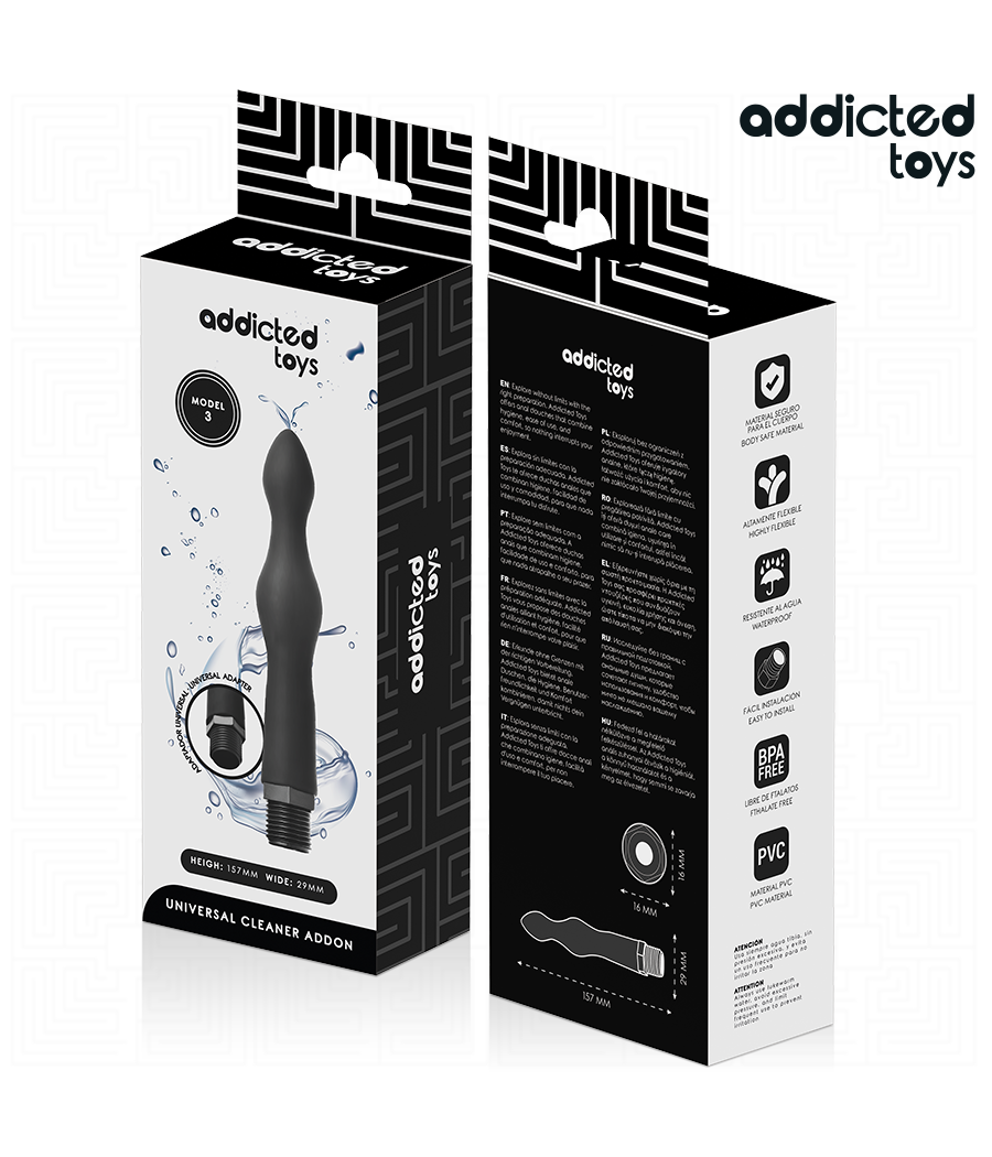 ADDICTED TOYS - LIMPIADOR ANAL CON ADAPTADOR UNIVERSAL MODELO 3