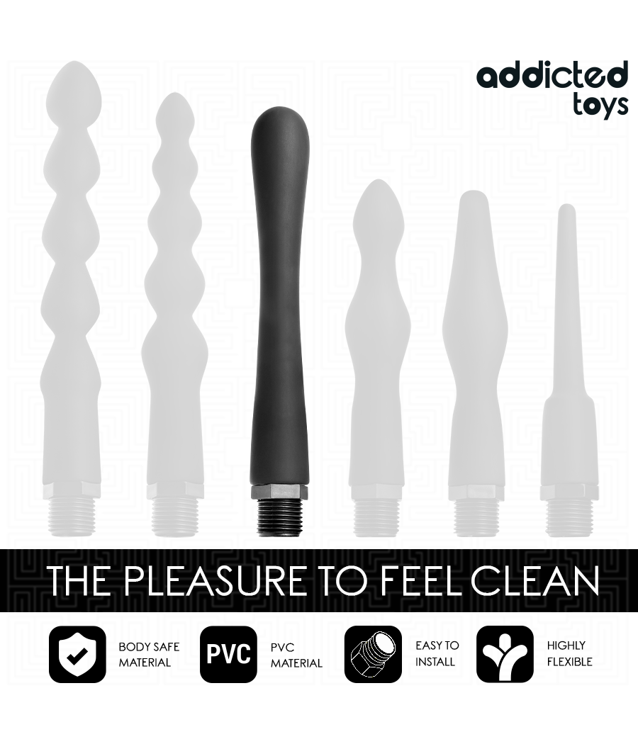 ADDICTED TOYS - PULITORE ANALE CON ADATTATORE UNIVERSALE MODELLO 4