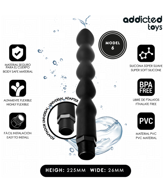 ADDICTED TOYS - ANAL CLEANER WITH UNIVERSAL ADAPTER MODEL 6