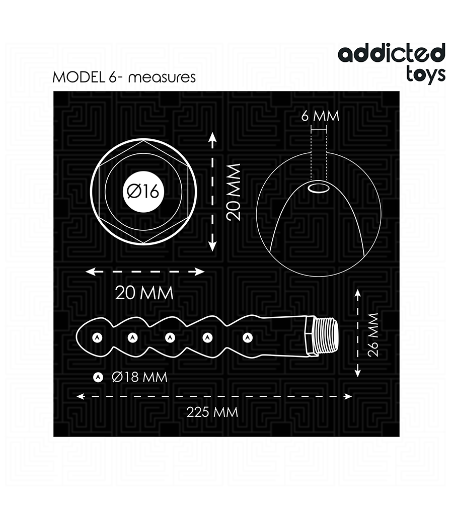 ADDICTED TOYS - LIMPIADOR ANAL CON ADAPTADOR UNIVERSAL MODELO 6