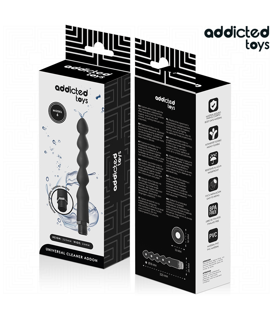 ADDICTED TOYS - LIMPIADOR ANAL CON ADAPTADOR UNIVERSAL MODELO 6