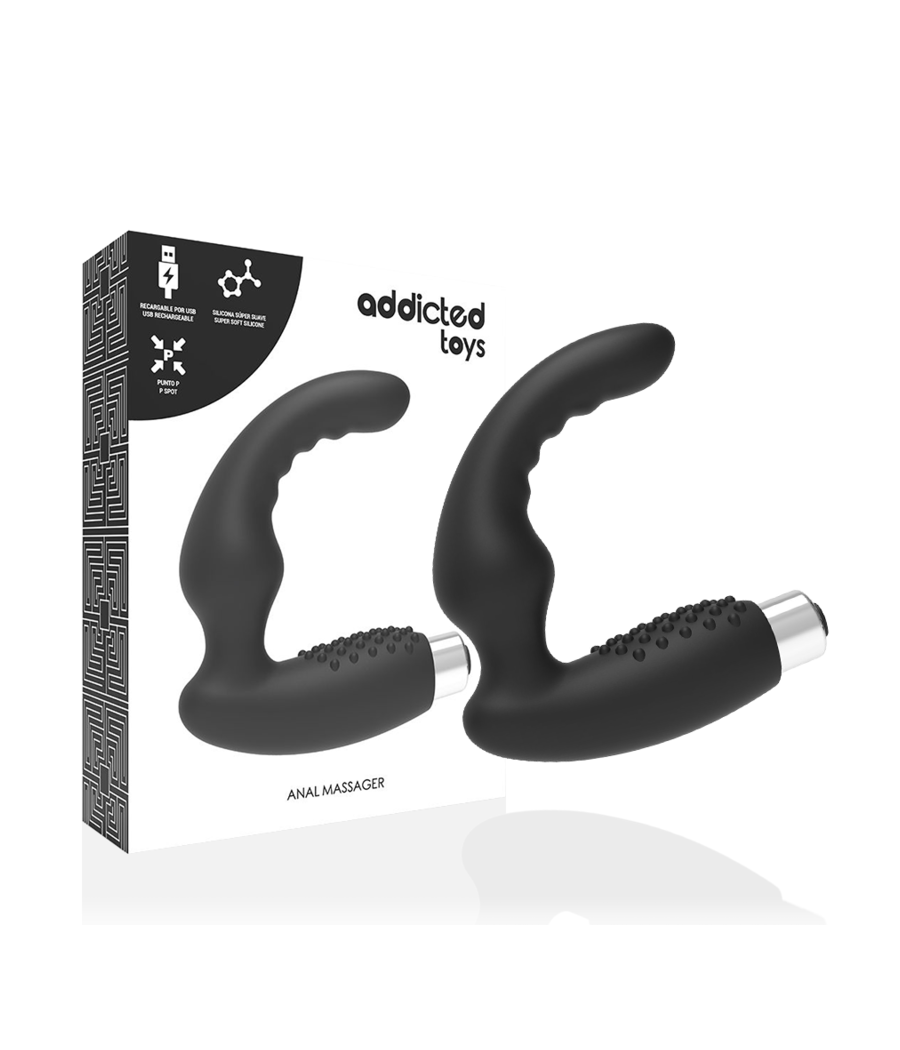 ADDICTED TOYS - VIBRADOR PROSTÁTICO RECARGABLE MODEL 2 - NEGRO