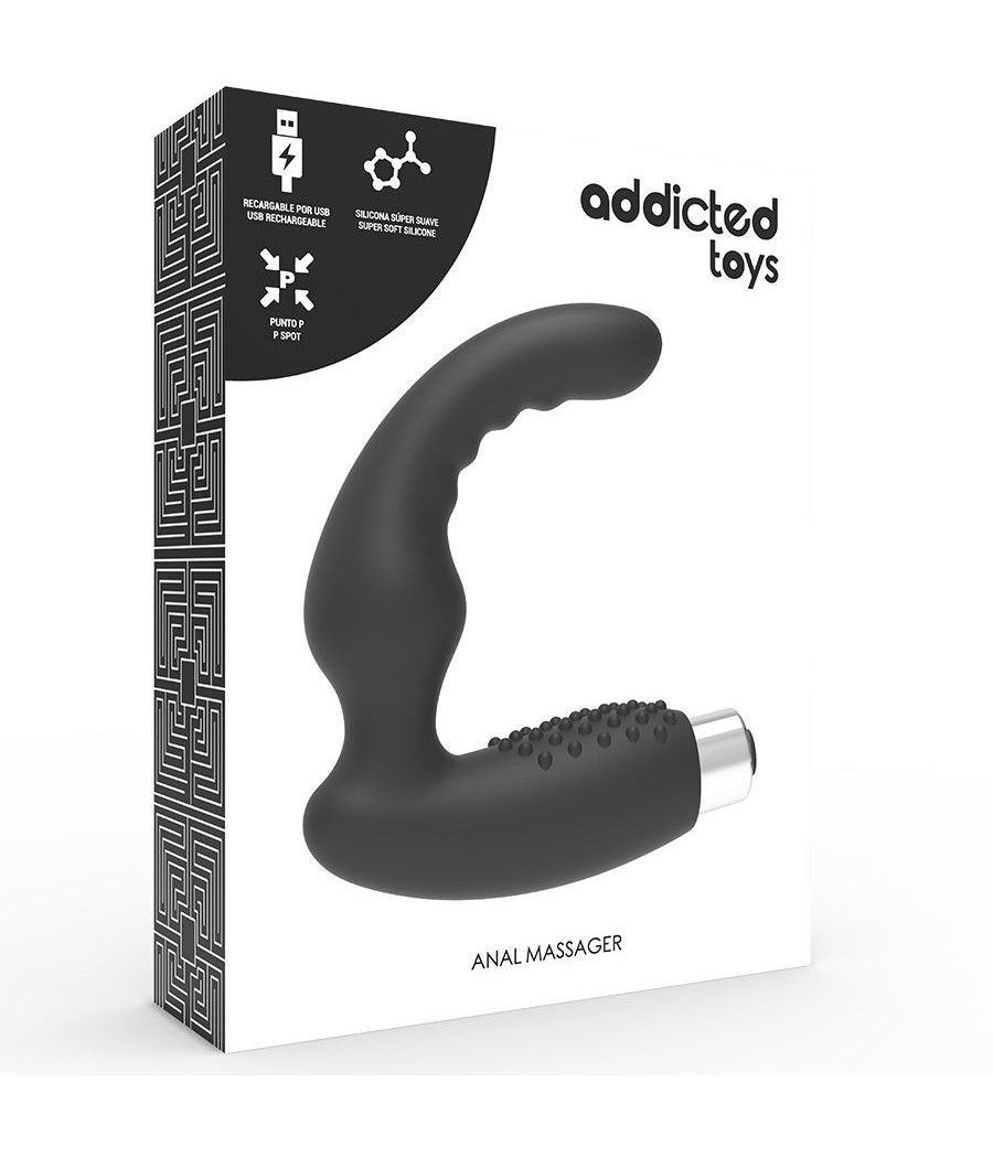 ADDICTED TOYS - PROSTATIC VIBRATOR RECHARGEABLE MODEL 2 - BLACK