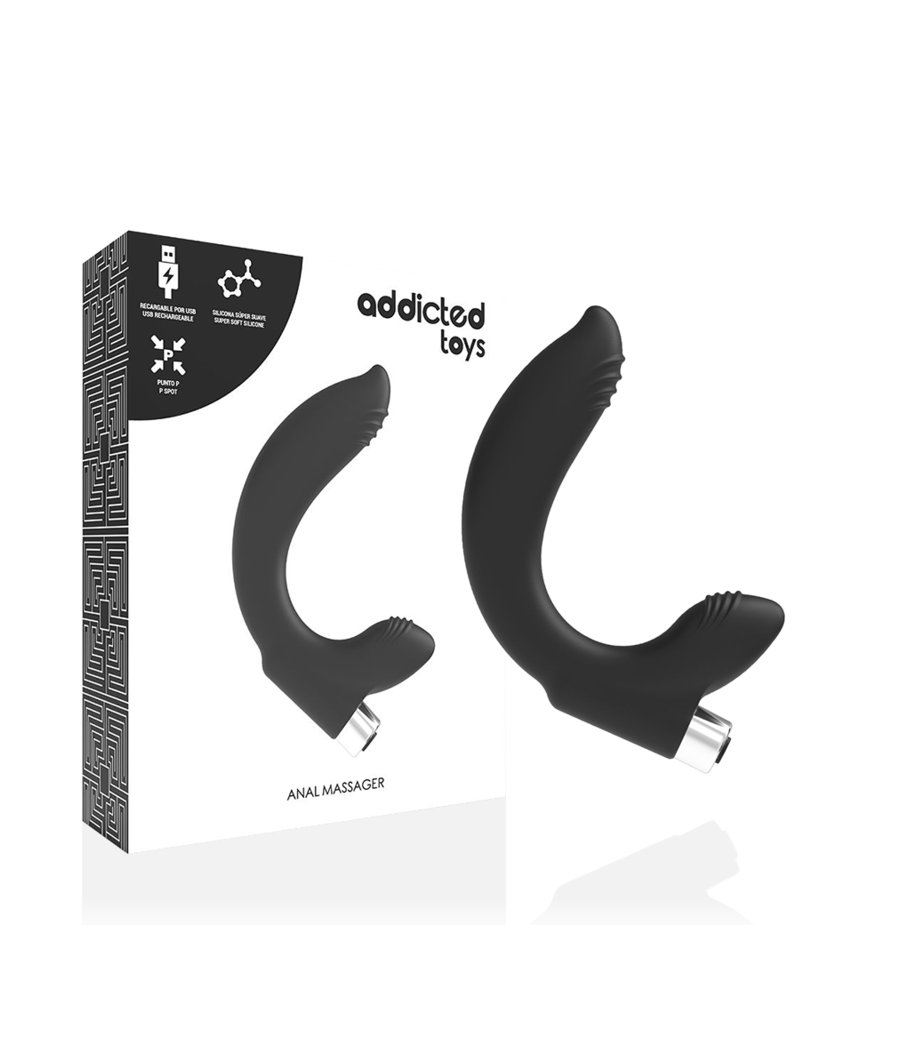 ADDICTED TOYS - VIBRADOR PROSTÁTICO RECARGABLE MODEL 7 - NEGRO