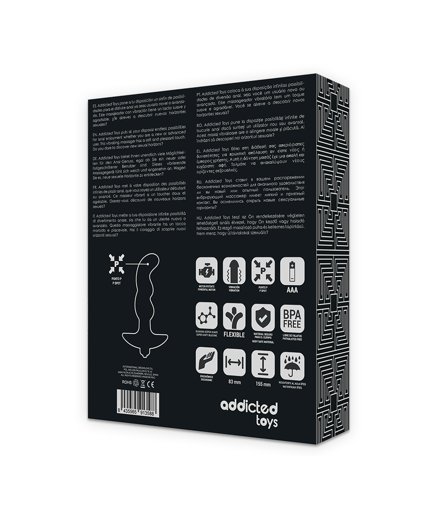 ADDICTED TOYS - ANALMASSAGER MIT SCHWARZER VIBRATION. MODELL 2