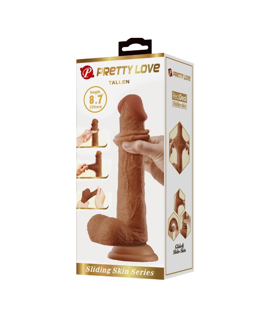 PRETTY LOVE - GROSSER REALISTISCHER DILDO 22 CM BRAUN