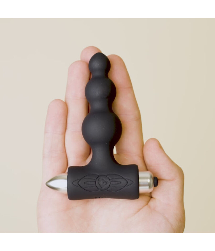 ROCKS-OFF - PETITE SENSATIONS BUBBLES PLUG ANAL VIBRADOR PRETO