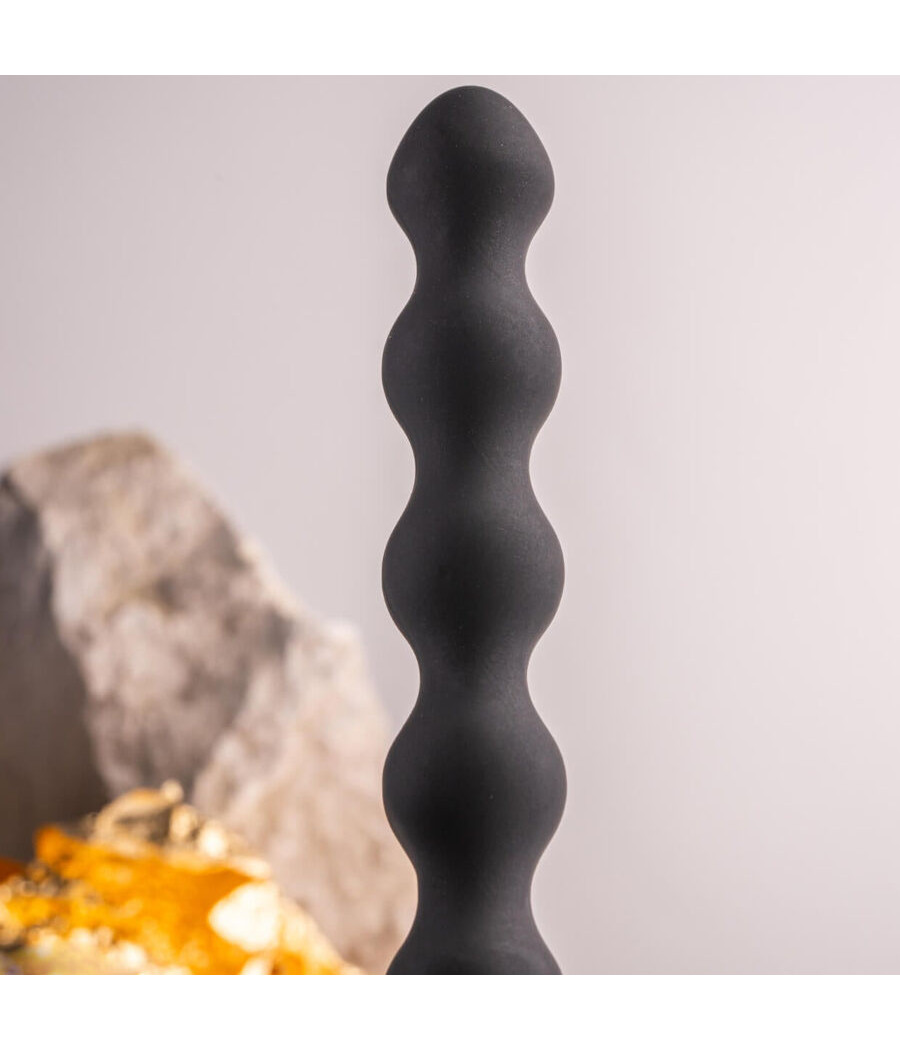 ROCKS- OFF - PETITE SENSATIONS PEARLS PLUG ANAL VIBRADOR NEGRO
