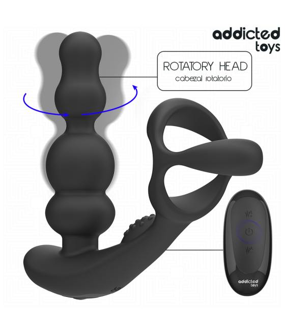 ADDICTED TOYS - MASSAGGIATORE PROSTATICO ROTANTE CON TELECOMANDO