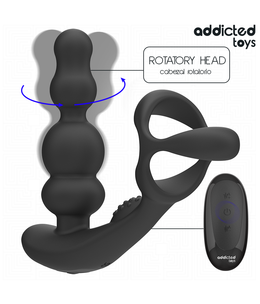 ADDICTED TOYS – ROTIERENDER PROSTATAMASSAGEGERÄT MIT FERNBEDIENUNG