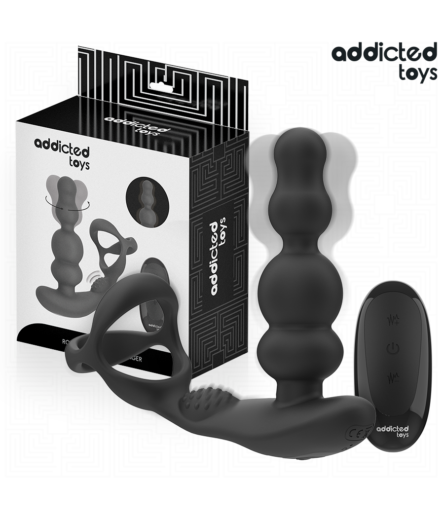 ADDICTED TOYS - MASSAGGIATORE PROSTATICO ROTANTE CON TELECOMANDO