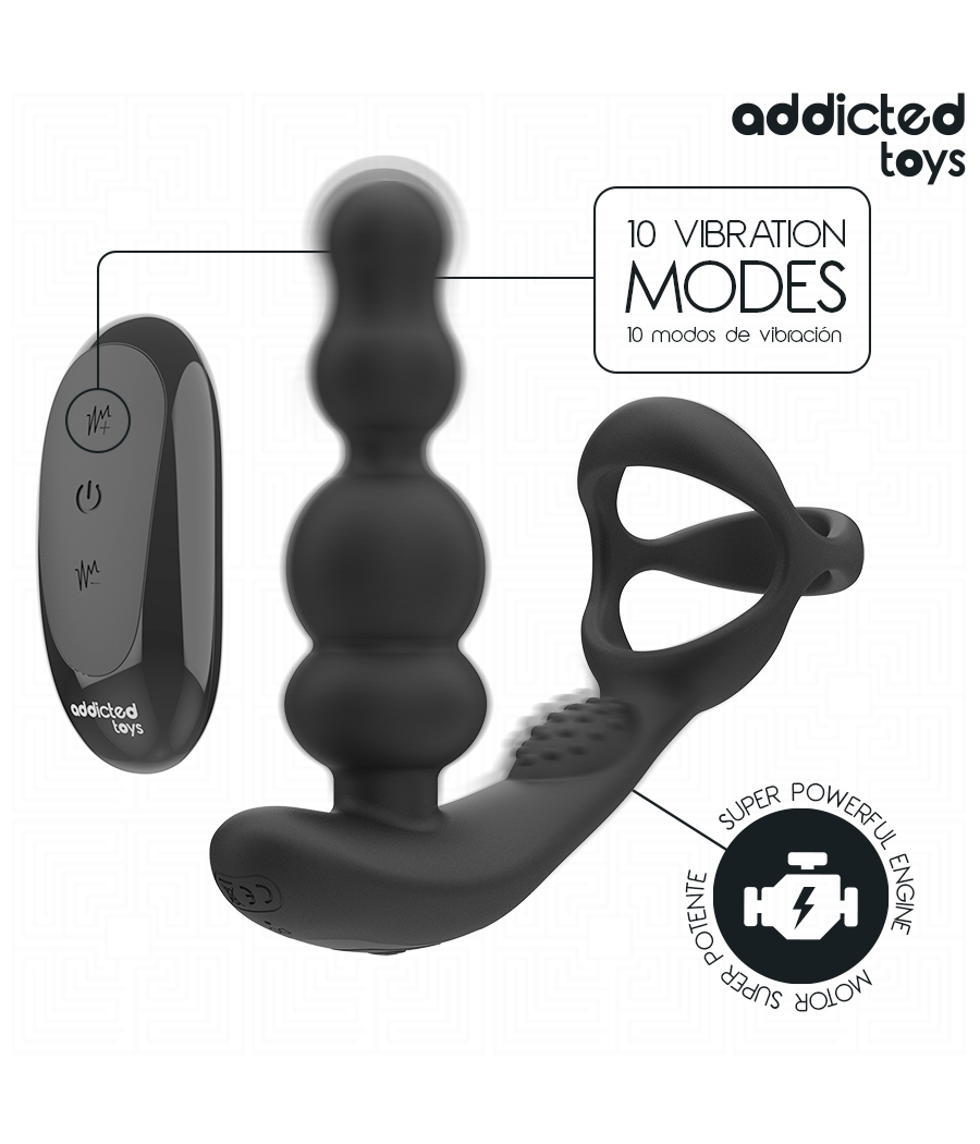 ADDICTED TOYS – ROTIERENDER PROSTATAMASSAGEGERÄT MIT FERNBEDIENUNG