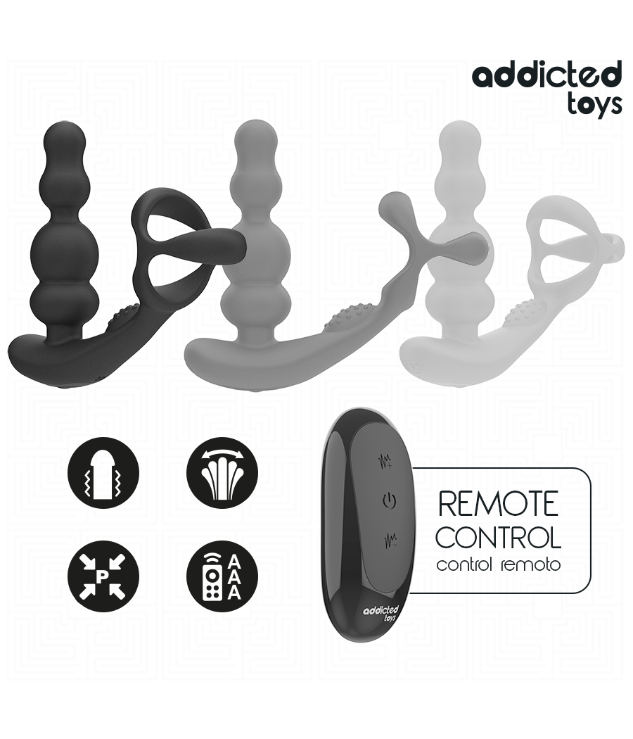 ADDICTED TOYS – ROTIERENDER PROSTATAMASSAGEGERÄT MIT FERNBEDIENUNG