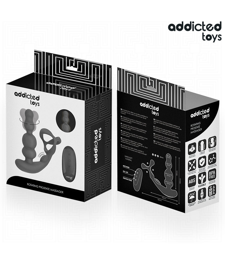 ADDICTED TOYS - MASAJEADOR PROSTÁTICO ROTATORIO CONTROL REMOTO