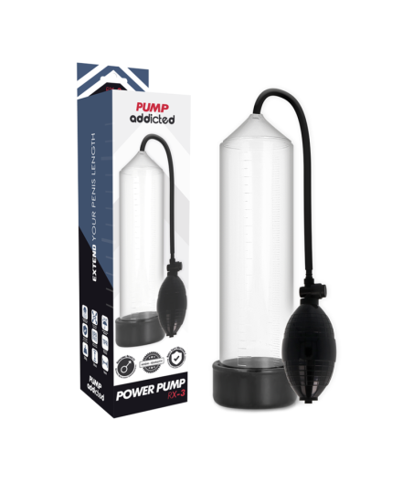 PUMP ADDICTED - BOMBA ERECCIÓN RX3 TRANSPARENTE