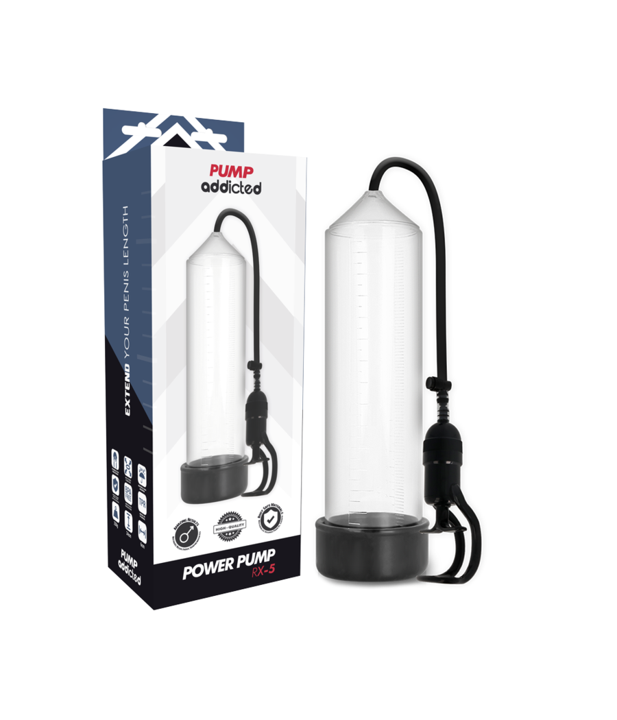 PUMP ADDICTED - BOMBA ERECCIÓN RX5 TRANSPARENTE