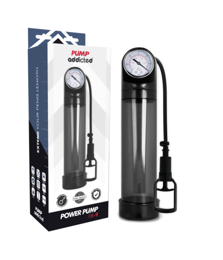 PUMP ADDICTED - BOMBA ERECCIÓN RX9 NEGRO
