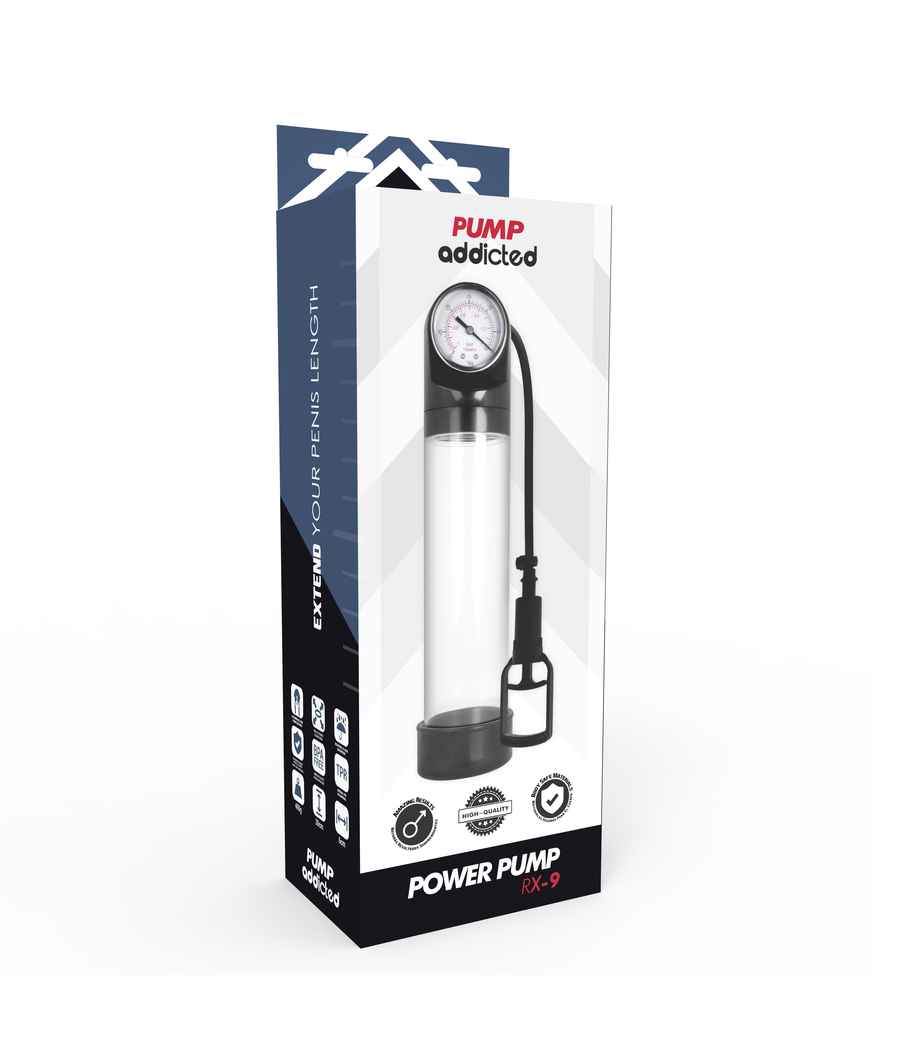 PUMP ADDICTED - BOMBA ERECCIÓN RX9 TRANSPARENTE