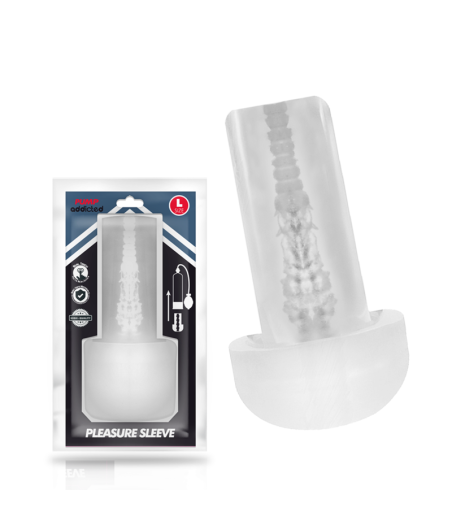 PUMP ADDICTED - PLEASURE SLEEVE MASTUBADOR SIZE L