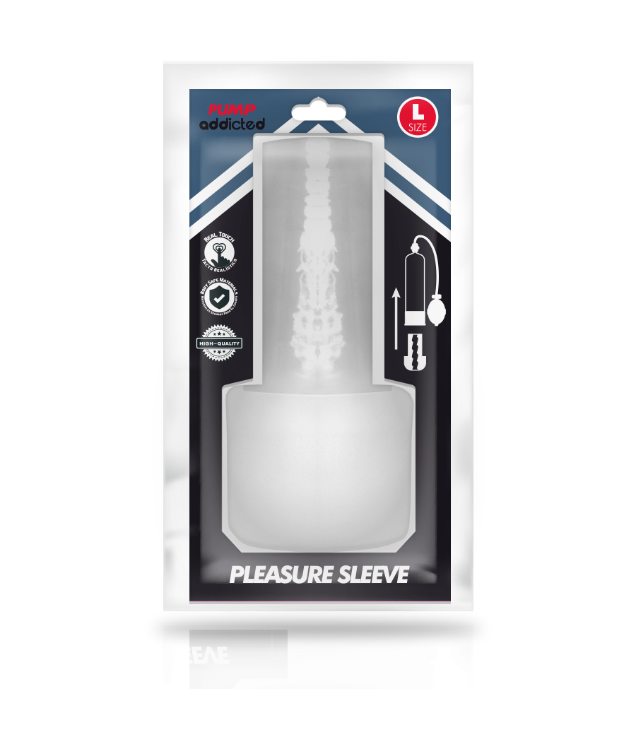 PUMP ADDICTED - PLEASURE SLEEVE MASTUBADOR SIZE L