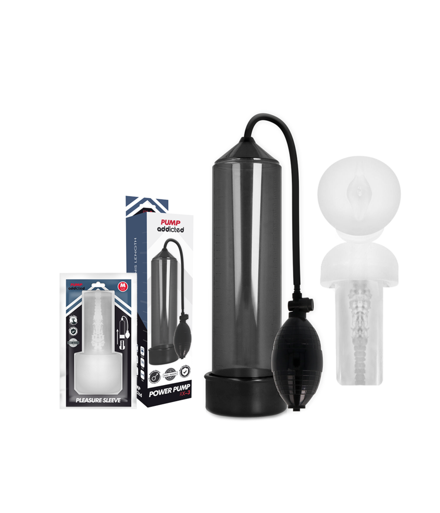 PUMP ADDICTED - RX3 BLACK WITH PLEASURE SLEEVE