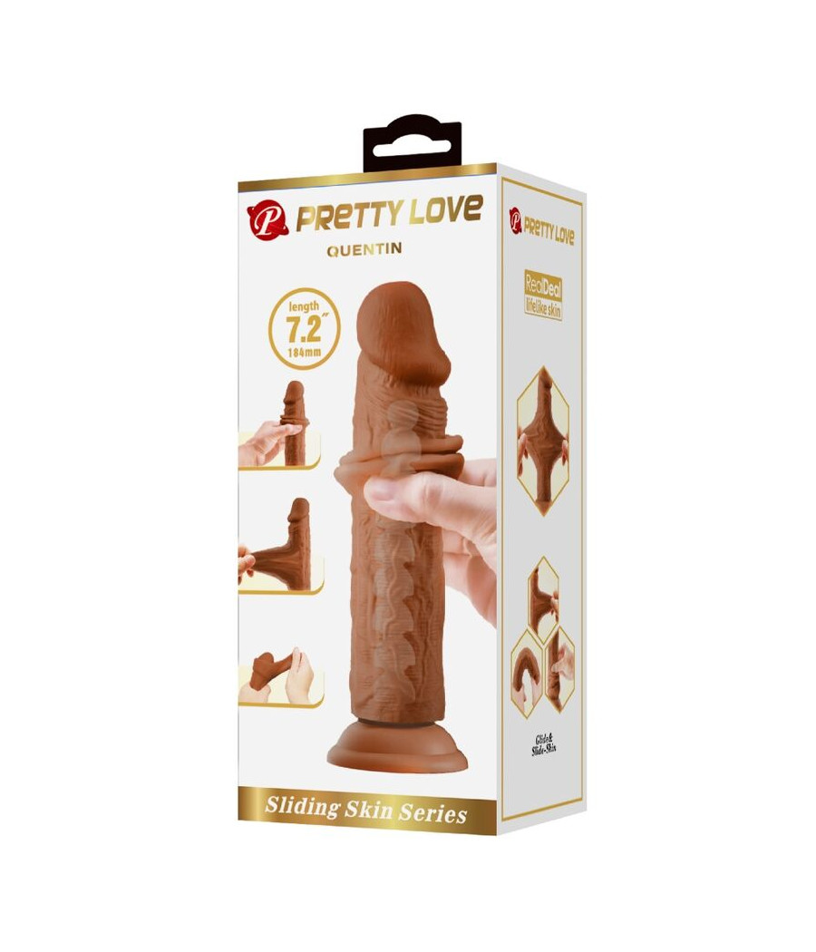 PRETTY LOVE - QUENTIN DILDO REALÍSTICO 18 CM MULATO