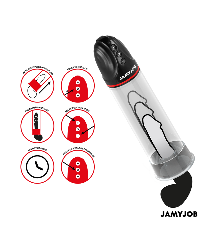 JAMYJOB - XPAND BOMBA AUTOMÁTICA 3 NIVELES DE SUCCIONADOR GRIS