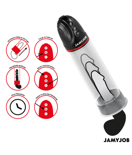 JAMYJOB - XPAND BOMBA AUTOMÁTICA 3 NIVELES DE SUCCIONADOR GRIS