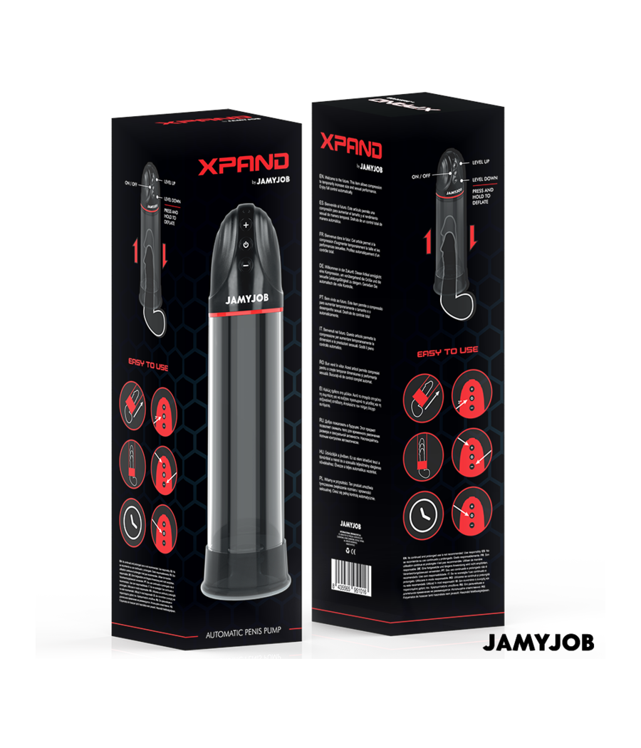 JAMYJOB - POMPE AUTOMATIQUE XPAND 3 NIVEAUX D'ASPIRATION GRIS
