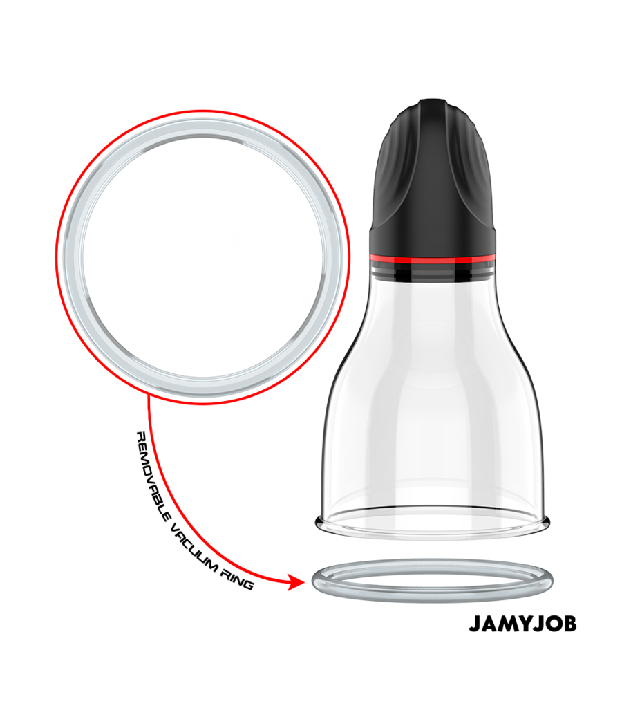 JAMYJOB - BOMBA DE TESTÍCULOS AUTOMÁTICA XPAND LITE 3 NÍVEIS DE SUCÇÃO CINZA