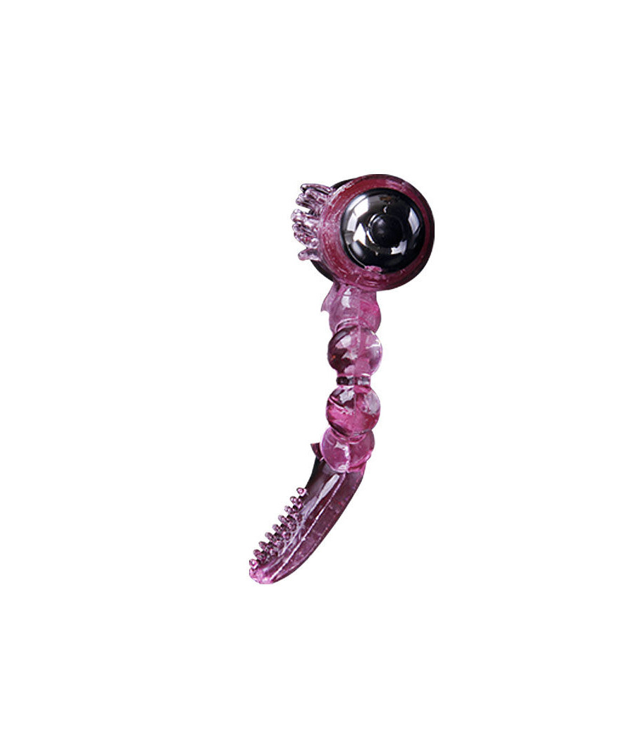 BAILE - ANILLO SILICONA 10 RITMOS LENGUA CON VIBRACIÓN ROSA