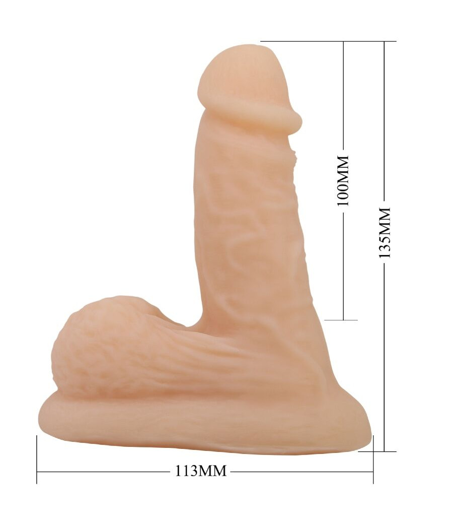 PRETTY LOVE - DILDO WILDON ULTRA RÉALISTE ET ÉLASTIQUE 10 CM NATUREL